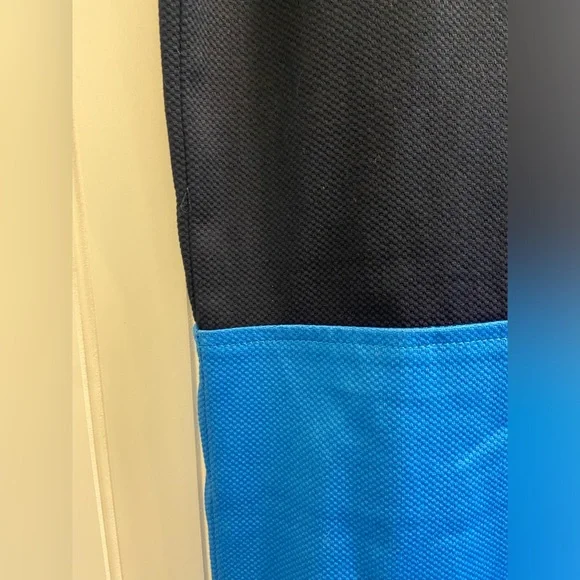 Lands’ End Textured Cotton Spandex Colorblock Short Sleeve V Neck Dress Size 16 - Picture 9 of 9